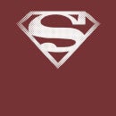 Superman Spot Logo Men's T-Shirt - Burgundy Acid Wash