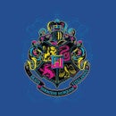 Harry Potter Hogwarts Neon Crest Men's T-Shirt - Blue