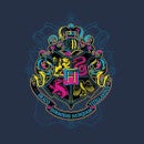 Harry Potter Hogwarts Neon Crest Men's T-Shirt - Navy
