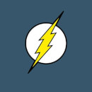 Justice League Flash Logo Men's T-Shirt - Navy Acid Wash