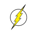 Justice League Flash Logo Men's T-Shirt - White