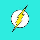 Justice League Flash Logo Men's T-Shirt - Turquoise Tie Dye