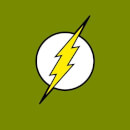 Justice League Flash Logo Men's T-Shirt - Khaki Acid Wash
