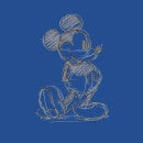 Disney Mickey Mouse Sketch Men's T-Shirt - Blue