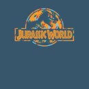 Jurassic Park Logo Tropical Men's T-Shirt - Navy Acid Wash