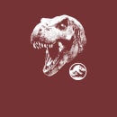 Jurassic Park T Rex Men's T-Shirt - Burgundy Acid Wash