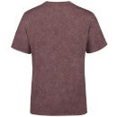 Back To The Future 35 Hill Valley Front Men's T-Shirt - Burgundy Acid Wash