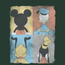 Disney Donald Duck Mickey Mouse Pluto Goofy Tiles Women's T-Shirt - Green