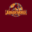 Jurassic Park Logo Tropical Women's T-Shirt - Burgundy