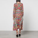 Never Fully Dressed Floral-Print Satin Midi Dress - UK 6