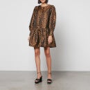 Never Fully Dressed Leopard Jacquard Mini Dress - UK 6