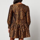 Never Fully Dressed Leopard-Jacquard Mini Dress - UK 6