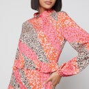 Never Fully Dressed Romi Leopard Print Crepe Dress - UK 6