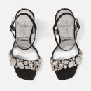 Kate Spade New York Women's Treasure Suede Barely There Heeled Sandals - Black/Clear Crystal - UK 4