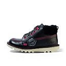 Junior Girls Kick Hi Winter Leather Black
