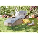 Rattan sun top loungers homebase