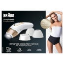 Braun IPL Silk-expert Pro 5, dauerhaft sichtbare Haarentfernung für zuhause, Weiß/Gold, PL5387