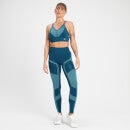 Naisten saumattomat peppua korostavat MP Impact -leggingsit − teal-sininen - XS