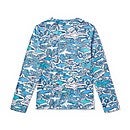 Long Sleeve Shark Chalk Swim Shirt
