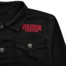 Stranger Things x Alex Hovey Vecna Illustration Embroidered Denim Jacket - Black