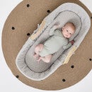 The Little Green Sheep Natural Quilted Moses Basket, Mattress + Rocking Stand - Dove Rice