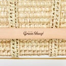 The Little Green Sheep Natural Quilted Moses Basket, Mattress + Rocking Stand - Linen Rice