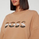 BOSS Ecomy Logo-Sequined Cotton-Blend Jersey Sweatshirt - XS