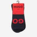 HUGO Bodywear Cotton-Blend Ribbed Socks 2 Pack - EU 39/EU 42