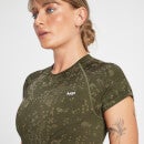 Camiseta corta sin costuras Adapt con estampado para mujer de MP - Verde aceituna - XS