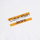 Calvin Klein Jeans Striped Logo Cotton T-Shirt - S