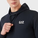 EA7 Core Identity Logo-Print Cotton-Jersey Hoodie