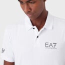 EA7 Logo-Print Piqué Polo Shirt - L