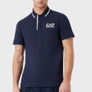 EA7 Logo-Print Cotton-Blend Polo Shirt - L