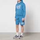 EA7 Visibility Fleece-Back Cotton-Blend Jersey Shorts - S
