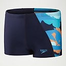 Pantaloncini da bagno aderenti Bambino Panel Digital Blu Navy/Azzurro