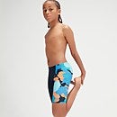 Digital All-Over-Schwimmhose mit V-Schnitt für Jungen Marineblau/Blau