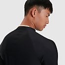 Camiseta Essential de manga larga con cremallera para hombre, negro