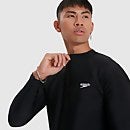 Camiseta Essential de manga larga con cremallera para hombre, negro