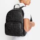 Armani Exchange Allover Monogrammed Faux Leather Backpack