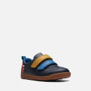 Clarks Toddlers' First Den Play Leather Shoes - Navy - UK 4 Baby