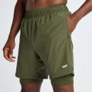 MP Men's 2-in-1 Training Shorts - Olive Green