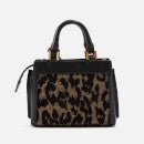 Guess Katey Faux Leather and Flocked Jacquard Satchel
