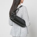 BY FAR Maddy Studded Black Patent Leather Bag