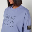 P.E NATION Logo-Print Organic Cotton-Jersey Sweatshirt - XL