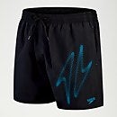 Men's Hyper Boom Logo 16" Swim Shorts Black/Blue