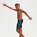 Bañador entallado Hyper Boom con panel para niño, negro/azul