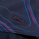 Shaping AmberGlow Bedruckter Badeanzug für Damen Marineblau/Pflaume