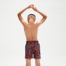 Boy's Printed 13" Swim Shorts Oxblood/Orange