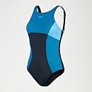 Shaping Enlace Bedruckter Badeanzug für Damen Schwarz/Blau