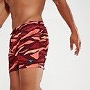 Men's Printed Leisure 14" Swim Shorts Oxblood/Orange